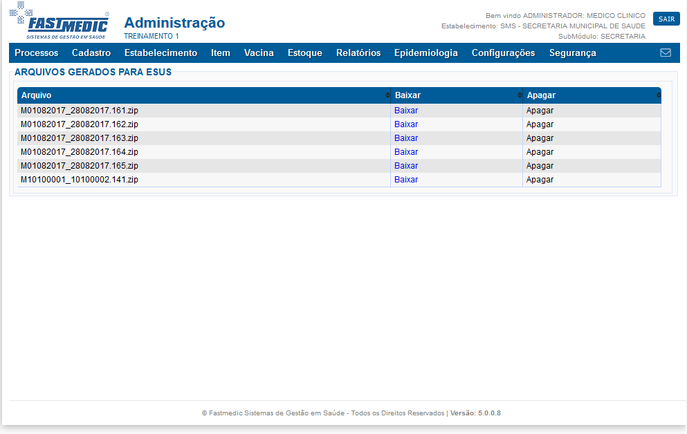 Imagem demonstrativa de Consulta Arquivos Gerado 
